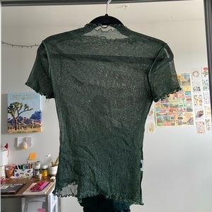 green mesh shirt